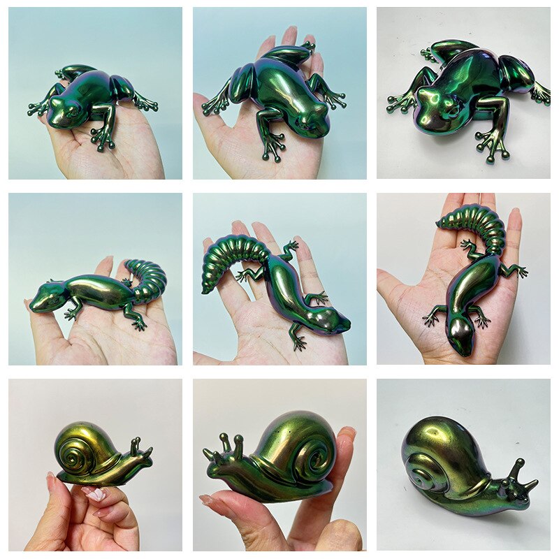 3D Animal Silicone Molds Frog Lizard Snail Crystal Epoxy Resin Mold Ornament DIY Aromatherapy Candle Home Decor Xmas Gift