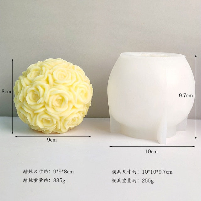 New Nordic Rattan Flowers Silicone Candle Mold Gypsum form Carving Art Aromatherapy Plaster Home Decoration Mold Wedding Gift