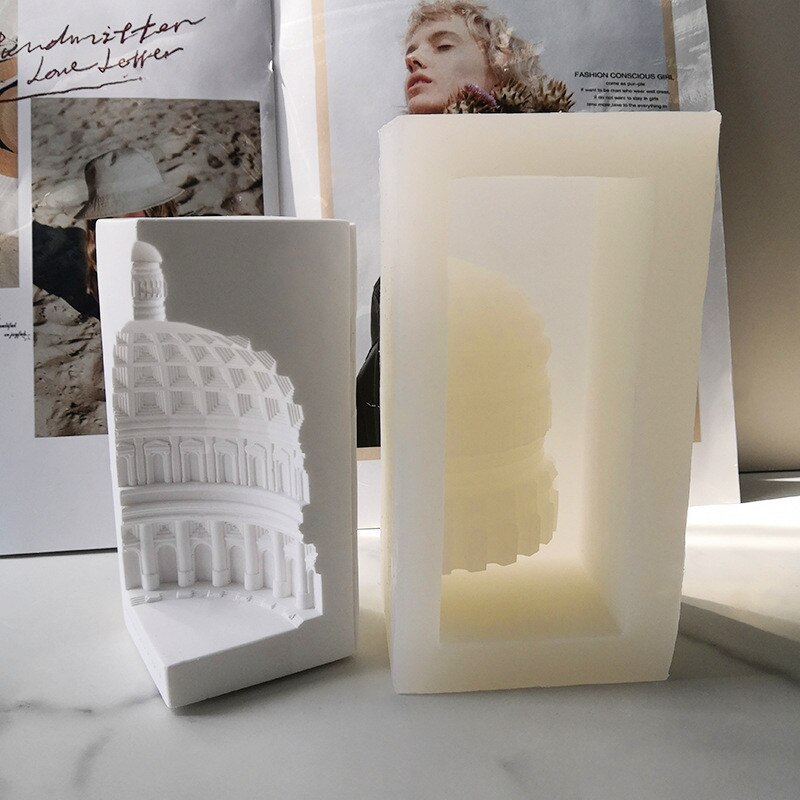 Creative Silicone Cement Mold European Architectural Design Concrete Craft Home Decor Molds Dome Candlestick Gypsum mould