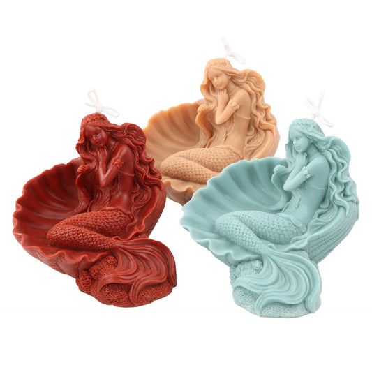 3D Sleeping Shell Mermaid Silicone Candle Mold DIY Human Body Candle Making Soap Caly Resin Mold Gift Craft Supplies Home Decor