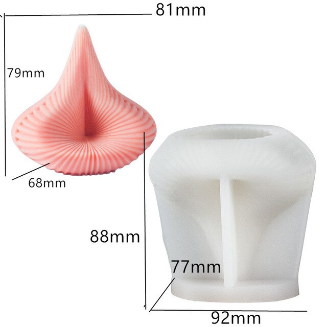 3D Swirl Twisted Knot Candle Molds Wave Twirl Taper Spiral Silicone Mould Geometric Abstract Decorative Wavy Soy Wax Mold clay