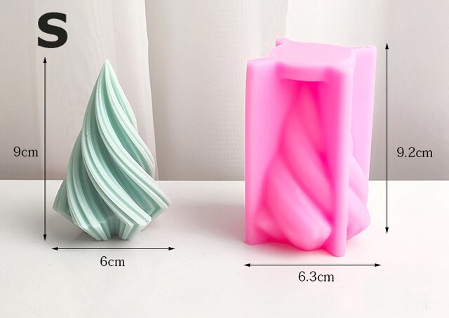 New Tree Root Silicone Candle Mold Geometric Wave Rotating Scented Mould Set Columnar Bakery Pastry Resin Plaster Mold