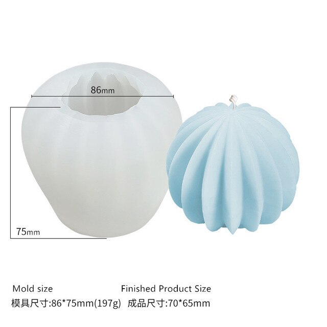 Diamond Ball Silicone Candle Mold DIY Candle Soap Gypsum Mold Creative Geometry Pear shape Resin Molds candles for Decoration