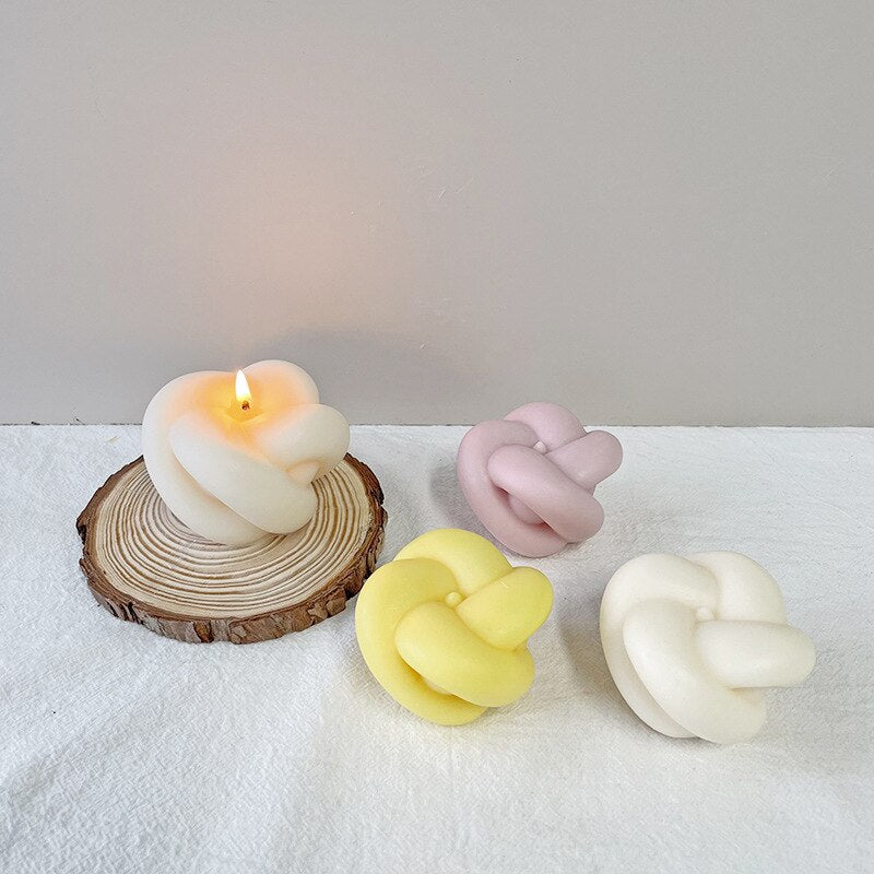 Screw Ball Scented Candle Mold Geometric Candle Mould DIY Handmade Candle Soap Make Wax Dessert Cake Mould Tool Home Decoration