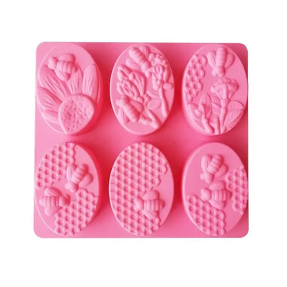 Wedding Supplies Clay Tools Bee Oval Honeycomb DIY Craft Silicone Cake Resin Molds Soap Mold 3D Art Wax Mold