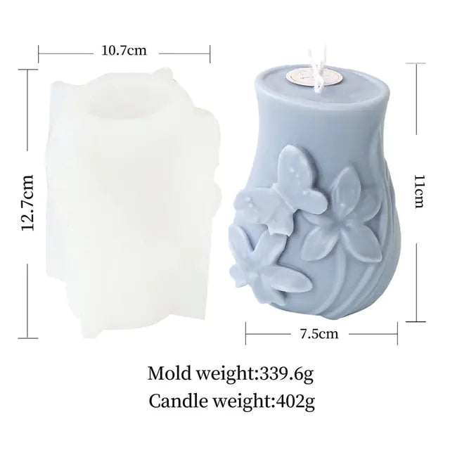 New Nordic Rattan Flowers Silicone Candle Mold Gypsum form Carving Art Aromatherapy Plaster Home Decoration Mold Wedding Gift