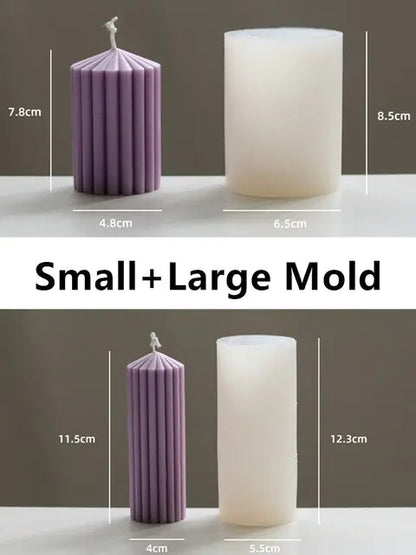 Cylindrical Thick Rack Spire Aromatherapy Candle Mold DIY Geometric Shaped Spire Plastic Mold Candle Mold clay molds