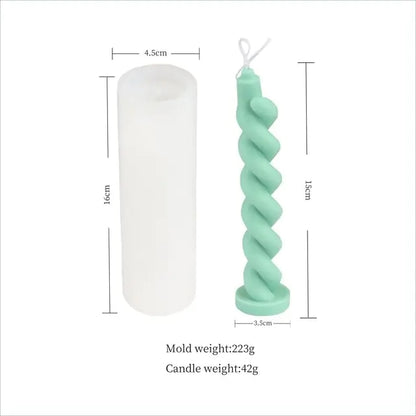 Molde de silicona con forma de espiral para decoración del hogar, columna giratoria con forma de flor irregular, varilla larga, Cuerpo en espiral, nuevo