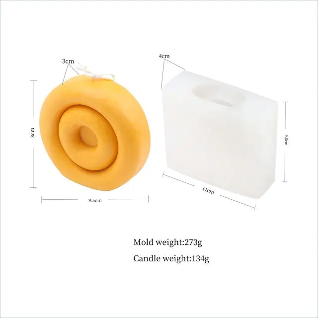 Round Doughnut Candle Mold Aesthetic Circle Ball Bubble Handmade Candles Silicone Mould For Home Decor Cake mould