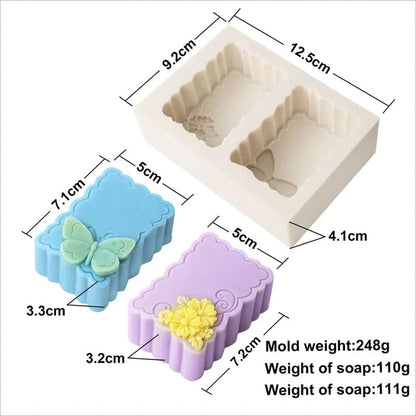 DIY Lily Square Candle Silicone Mold Butterfly Flower Candle Silicone Mold Moon Flower handmade Soap Silicone Mold Home Decor