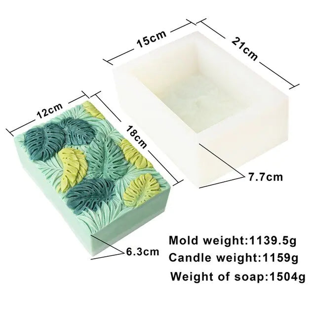 Large tortoise back leaf candle silicone mold leaf candle silicone mold cake chocolate silicone mold soap mold home decor