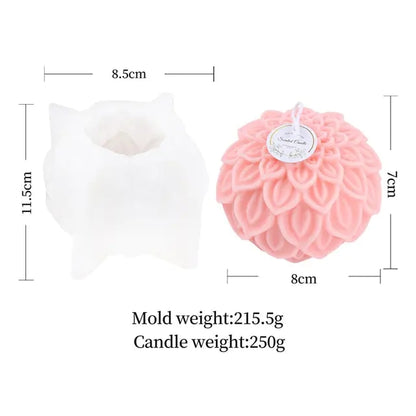 Flower ball Candle Silicone Mold DIY Lotus Petals Flowers Candle Making Tool Soap Resin Mold Valentine&#39;s Gifts Craft Home Decor