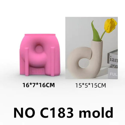 Large candle holder Epoxy resin silicone mold Unique Household Arch Vase Mold For Succulent Flower Silicone Mold Concrete Mould