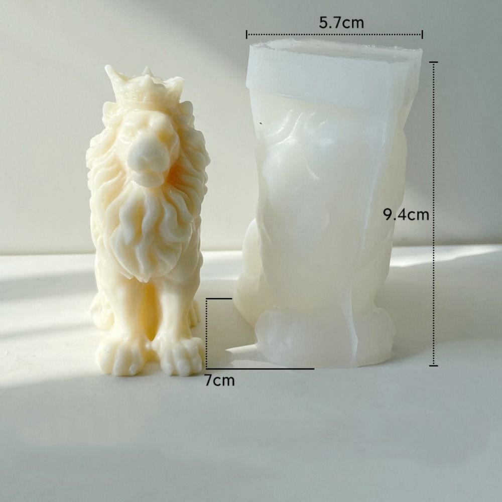 Church Party Handmade Wedding Supplies Clay Tools Silicone Mould Soap Making 3D Art Wax Mold 3D Lion Candle Mold