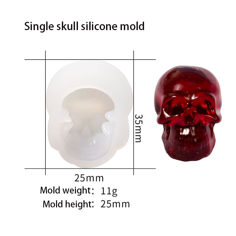 Skull Crystal Resin Mold Skull Pendant Bracelet Necklace Silicone Mold