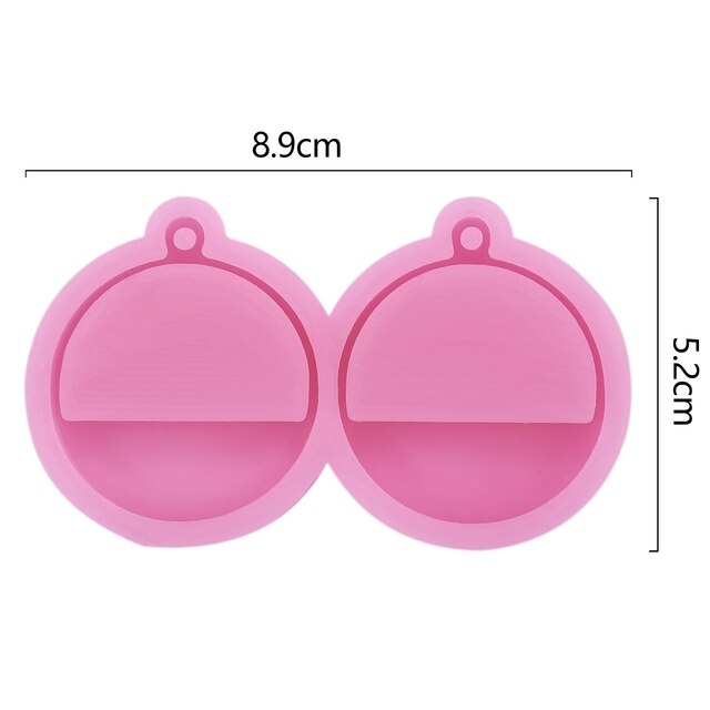 Resin Jewelry Molds Earring Pendant Silicone Molds Tear Drop Hoop Shape Hollow Out Earrings Epoxy Casting Mold For Key Chains