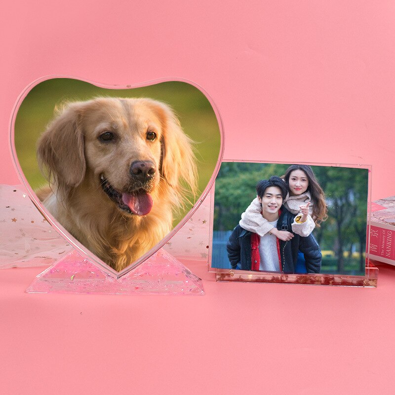 DIY Love Crystal Epoxy Resin Mold Rectangle Photo Frame with Base Silicone Mold Rectangle Photo Frame Crafts Jewelry Making