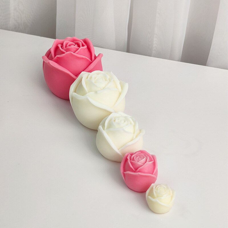 3D DIY gül mum silicine kalıp çiçek mus kek çikolata silikon kalıp gül dekorasyon silikon kalıp sabun kalıp