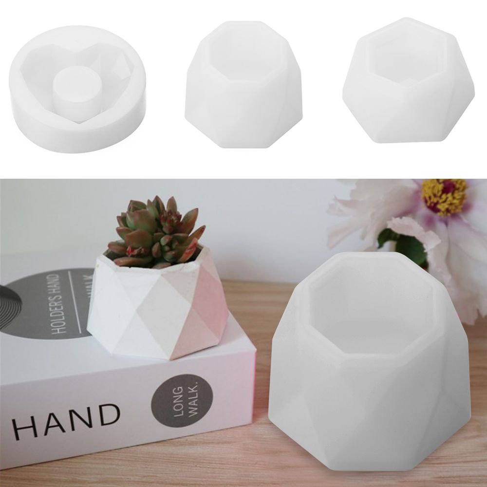 Hexagon Cup Casting Jewelry Making Tool Succulent Flowerpot Epoxy Resin Mold Crystal Resin Tray Mold Silicone Mould