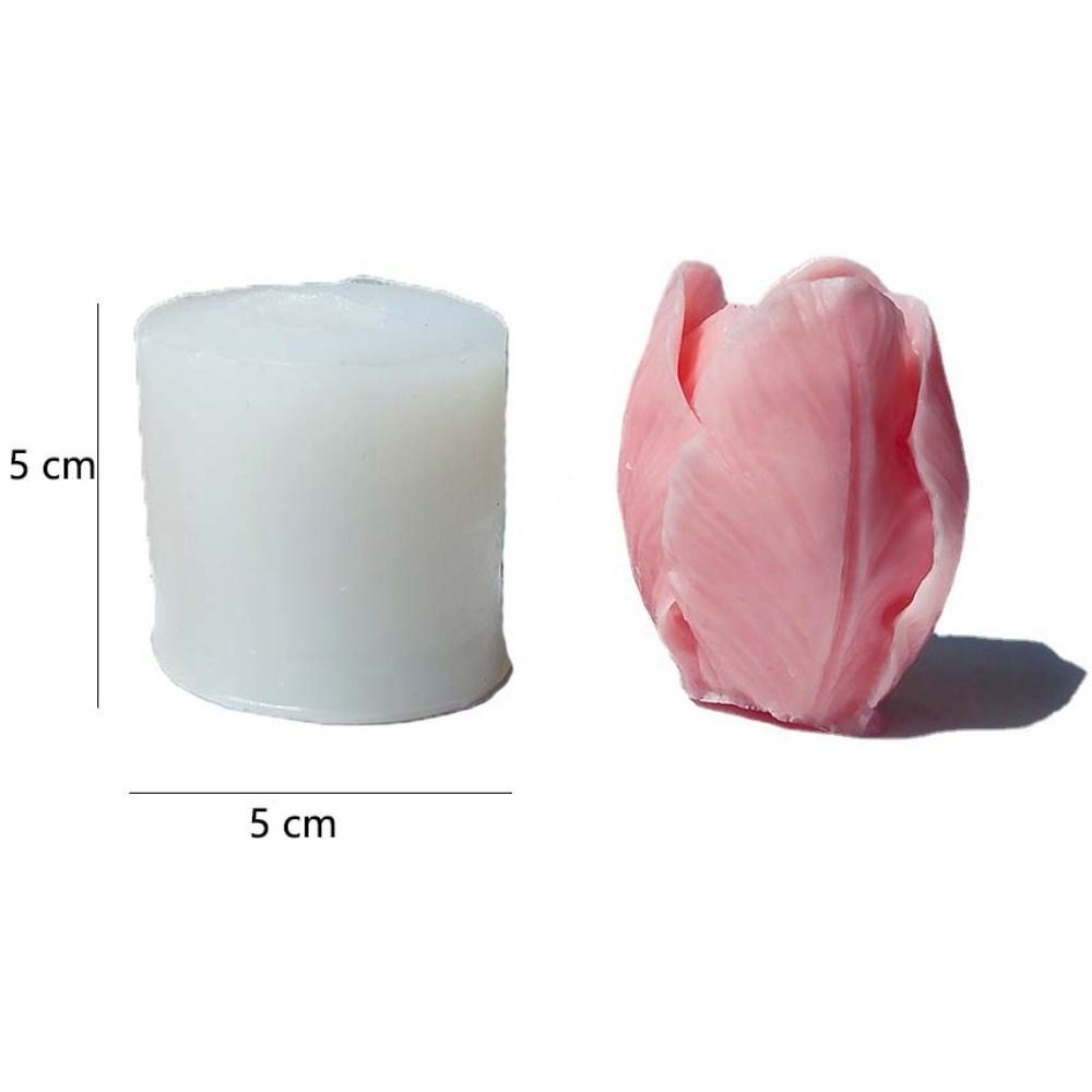 Epoxy Resin Handmade DIY Craft Clay Tools Tulip Bud Candle Mold 3D Art Wax Mold Soap Making Silicone Mould