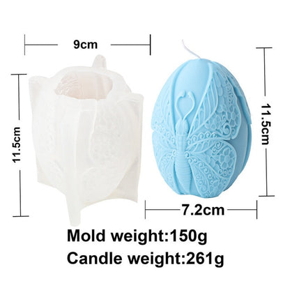 Carved Egg Silicone Candle Mold for DIY Aromatherapy Candle Plaster Ornaments Soap Epoxy Resin Mould Handicrafts Making Tool