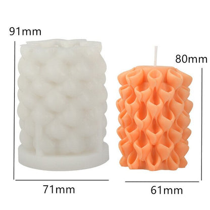 3D Art Geometric Rotating Silicone Mold DIY Shell Candle Making Soap Resin Molds Gifts Craft Home Decor Handmade Scented Candles