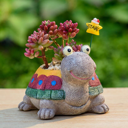 Tortoise flowerpot silicone mold fleshy plant flowerpot gypsum mold plant flower pot resin mold decor Succulent plant Pot mould