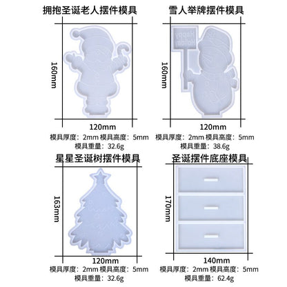 عيد الميلاد قالب من السيليكون شجرة عيد الميلاد قلادة قالب شمع Resin بها بنفسك الراتنج قالب المفاتيح مجوهرات عيد ميلاد سعيد ديكور المنزل الطرف