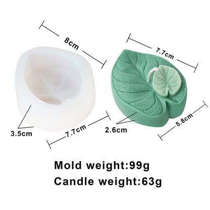 Large tortoise back leaf candle silicone mold leaf candle silicone mold cake chocolate silicone mold soap mold home decor