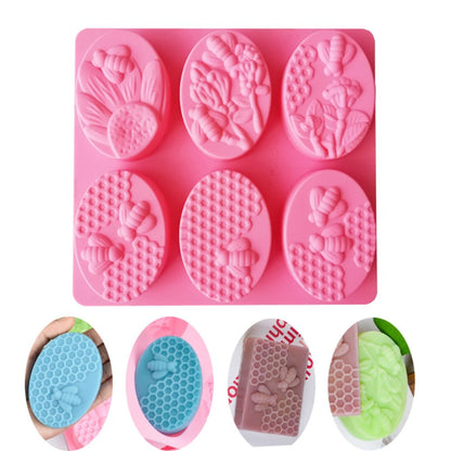 Wedding Supplies Clay Tools Bee Oval Honeycomb DIY Craft Silicone Cake Resin Molds Soap Mold 3D Art Wax Mold