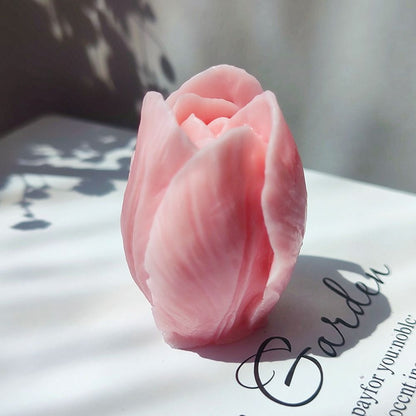 Epoxy Resin Handmade DIY Craft Clay Tools Tulip Bud Candle Mold 3D Art Wax Mold Soap Making Silicone Mould