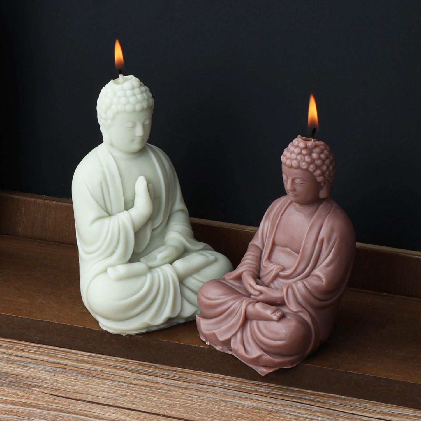 Large 3D Maitreya Buddha Candle Silicone Mold Buddha Statue Sculpture Concrete Gypsum Silicone Mold Home Decoration clay molds