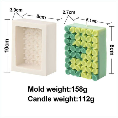 Eyes Square Silicone Candle Mold DIY Flower Pattern Plane Candle Making Kits Soap Resin Mold Gifts Craft Home Decor