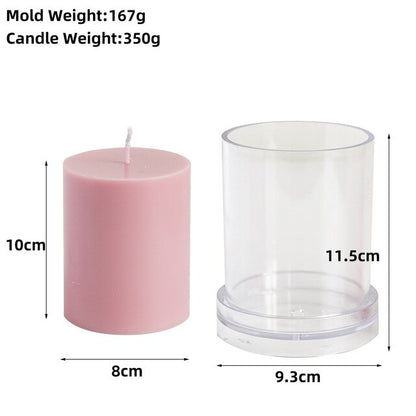 Various 3D Cylindrical Candle Mould Plastics Diy Candle Making Supplies Molds Forms for Candles Mold Jars Moulds acrylic mold