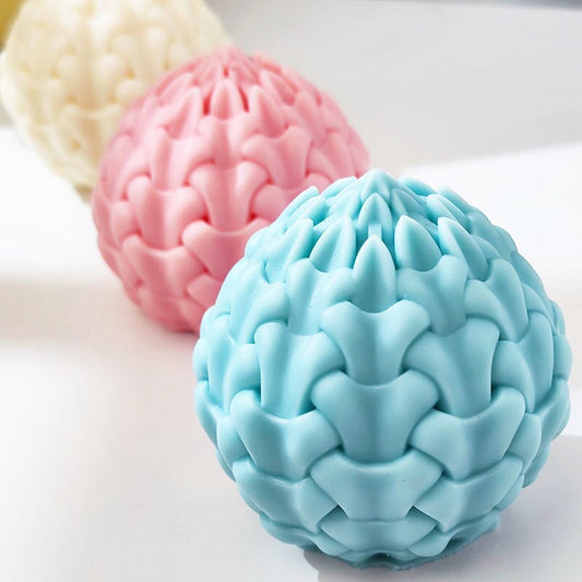 3D Foliage Bud Candle Molds Unique Modern Soy Wax Swirl Spiral Candles Silicone Mold Wave Irregular Home Decor clay mold