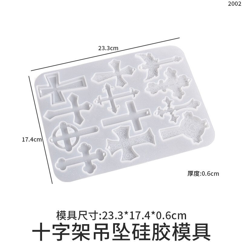 Cross Pendant Variety Mold Silicone Resin Mold