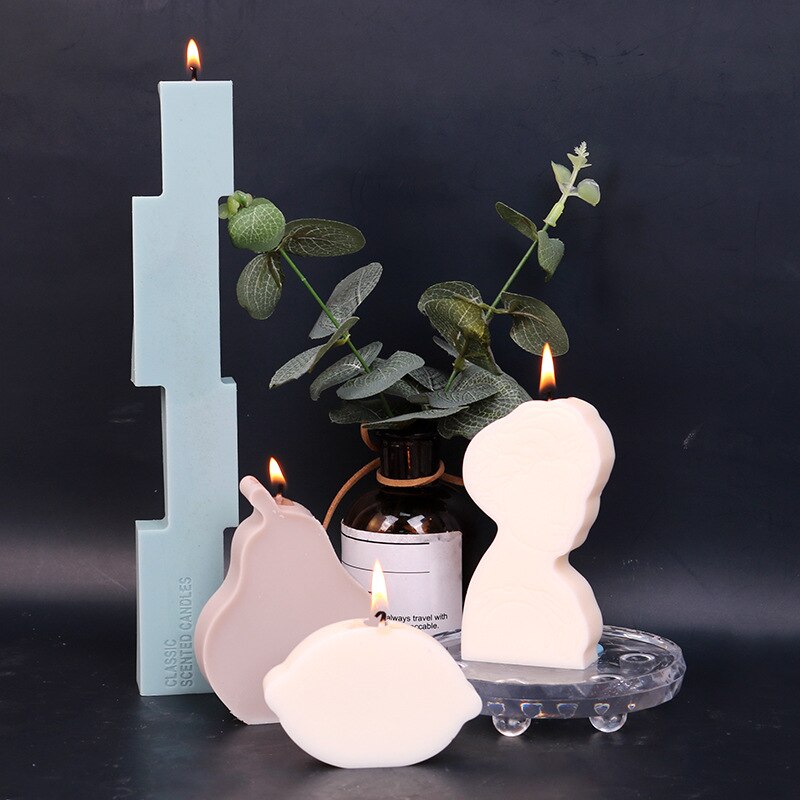3D Resin Candle Silicone Mold DIY Cented Aromatherapy Candle Soap Mould Craft Gift Making Plaster Resin Wax Homemade Decoration