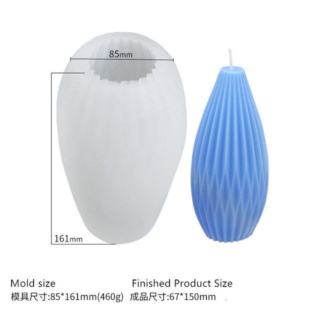 Diamond Ball Silicone Candle Mold DIY Candle Soap Gypsum Mold Creative Geometry Pear shape Resin Molds candles for Decoration