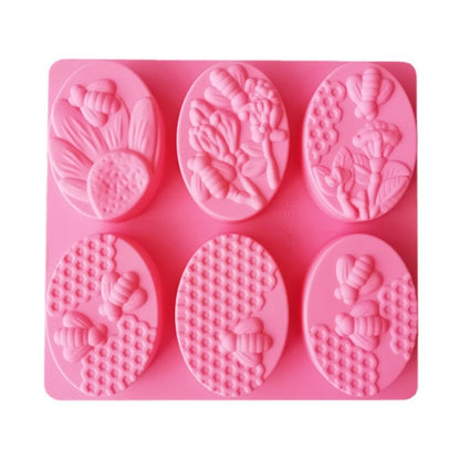 Wedding Supplies Clay Tools Bee Oval Honeycomb DIY Craft Silicone Cake Resin Molds Soap Mold 3D Art Wax Mold