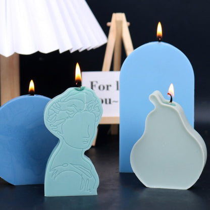 3D Resin Candle Silicone Mold DIY Cented Aromatherapy Candle Soap Mould Craft Gift Making Plaster Resin Wax Homemade Decoration