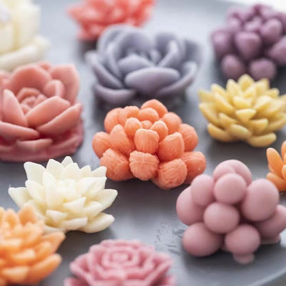 Cake Soft Candy Chocolate Silicone Mold Succulent Plants DIY Handmade Soap Making Scented Candle Mold 3D Resin Art Tools