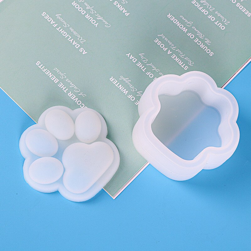 Cat Paw Storage Box Silicone Mold For DIY Epoxy Resin Jewelry Making Shape Cut Mold Crystal UV Epoxy Resin Gift Box Jewelry Tool