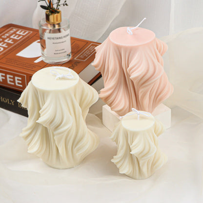 New Tree Root Silicone Candle Mold Geometric Wave Rotating Scented Mould Set Columnar Bakery Pastry Resin Plaster Mold