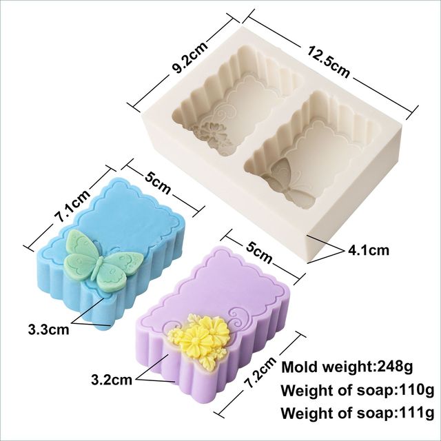 DIY Lily Square Candle Silicone Mold Butterfly Flower Candle Silicone Mold Moon Flower handmade Soap Silicone Mold Home Decor
