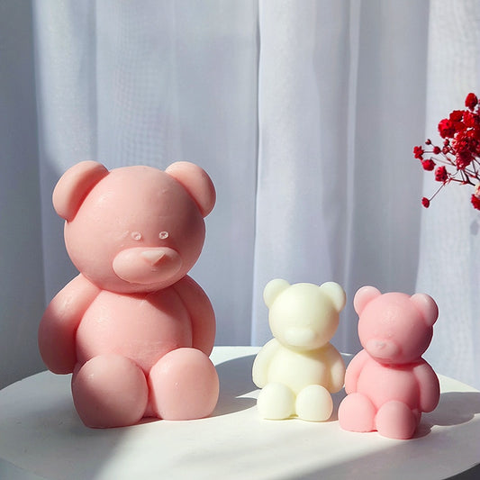 New Bear Body Candle Mold For Handmade Candles Silicon Molds Silicone Crafts Candle Making Supplies Gift Home Decoration