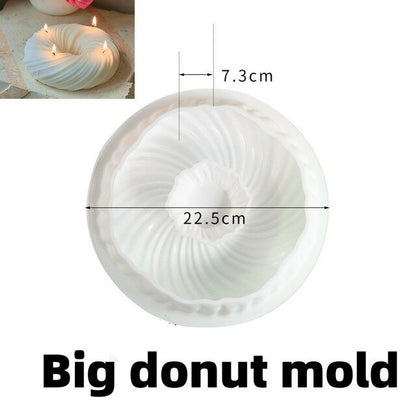 Large Rotating Wave Candle Silicone Mold Donut Knot Geometry Candle Silicone Mold Home decor gifts clay molds PC Mold