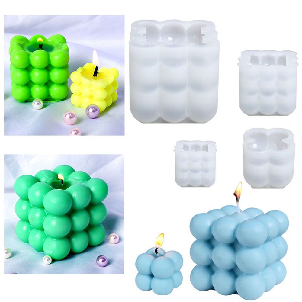 UV Epoxy Resin Aromatherapy Plaster Clay Tools Handmade Candle Mould Cube Soap Molds Silicone Mold 3D Candle Mold