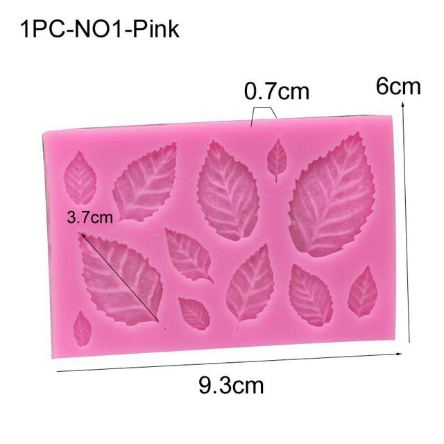 Silicone Molds For Cake Decoration Tools DIY Chocolate Various Leaf Maple Leaf Resin Molds For Fondant Kitchen Baking Supplies