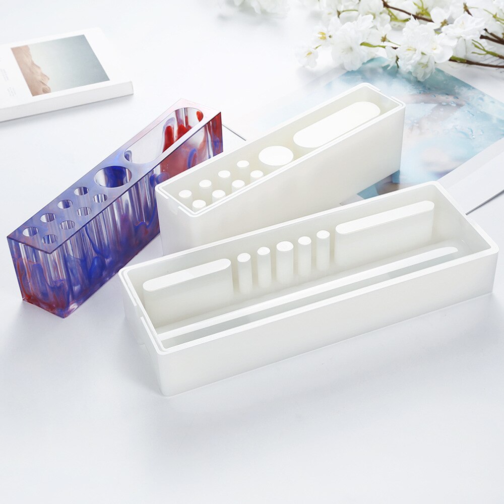 Creative Pen holder Silicone Concrete Molds Pen Container Holder Plaster Mould Desk Decor Cement Clay Mold Resin mold
