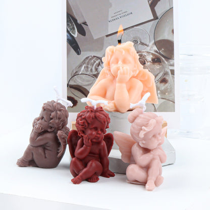 3D Angel Silicone Mold Scented Candle Handmade Soap Angel Handmade Soap Candle Making Resin Mold DIY Fondant Cake Candy Mold